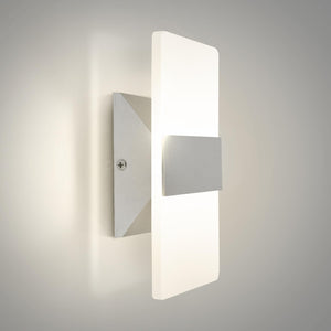 Asd 8 Inch Led Indoor Wall Sconce - Modern Interior 10W 120V 2700K-5000K Adjustable Dimmable Wall Mounted Light Fixtures, Acryli