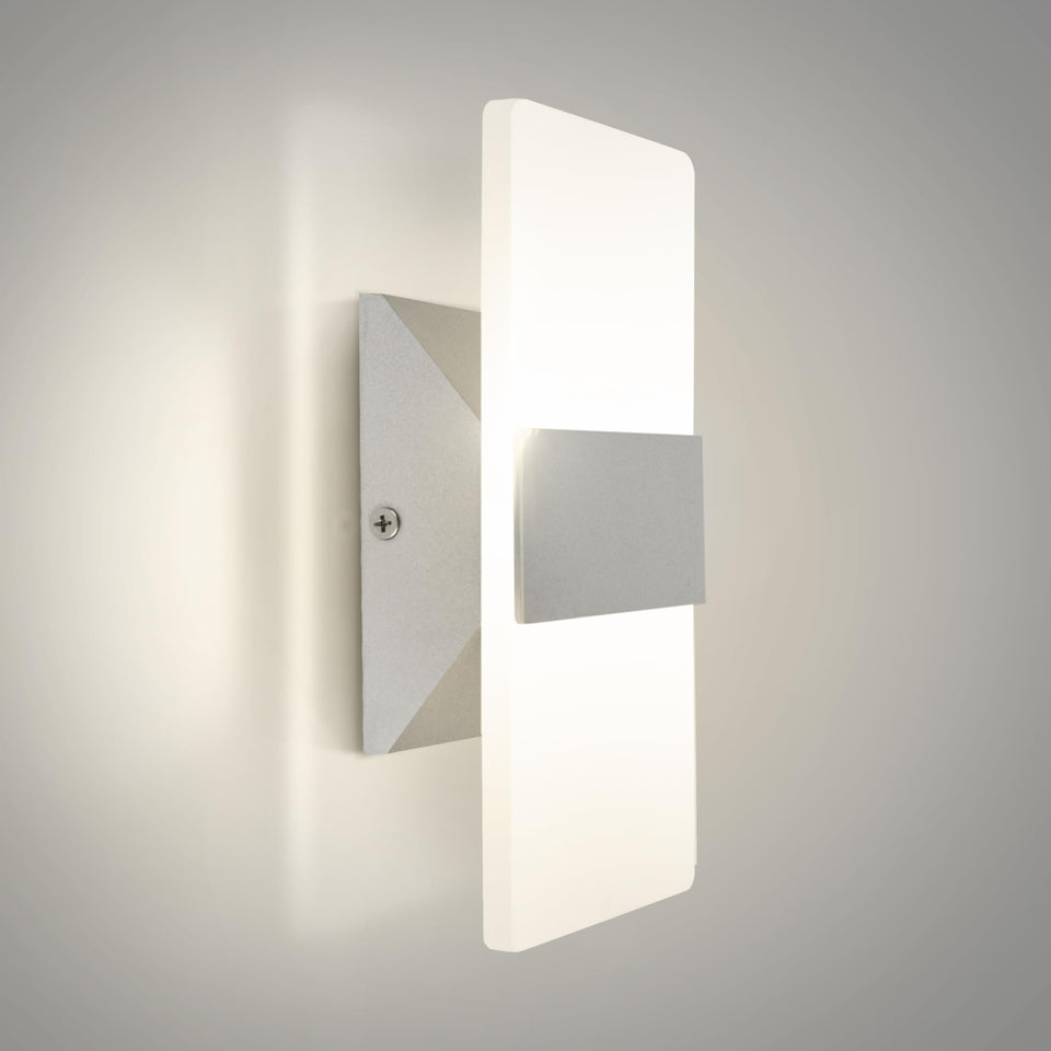 Asd 8 Inch Led Indoor Wall Sconce - Modern Interior 10W 120V 2700K-5000K Adjustable Dimmable Wall Mounted Light Fixtures, Acryli