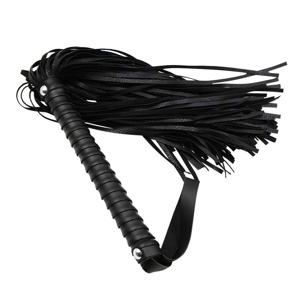 SM Leather Short Nail Black Belted Sexy Fun Whip Flirting Fantasy Sex Toys Fetish Hand Paddle Kinky Restraint Bondage Sex Role P