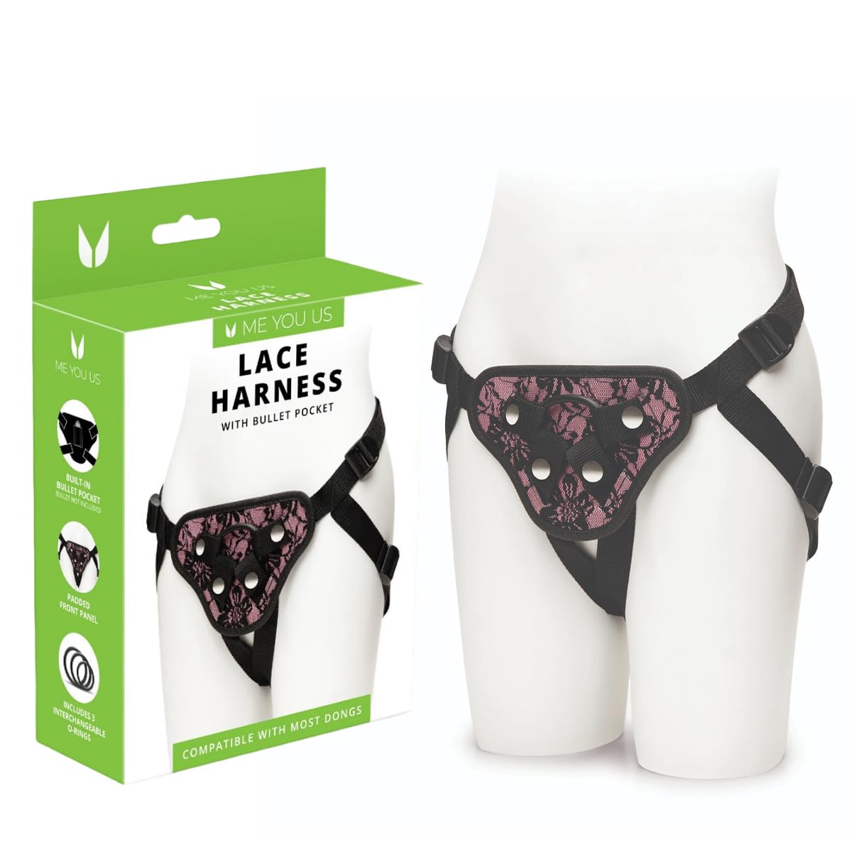 Me You Us Adjustable Harness Black