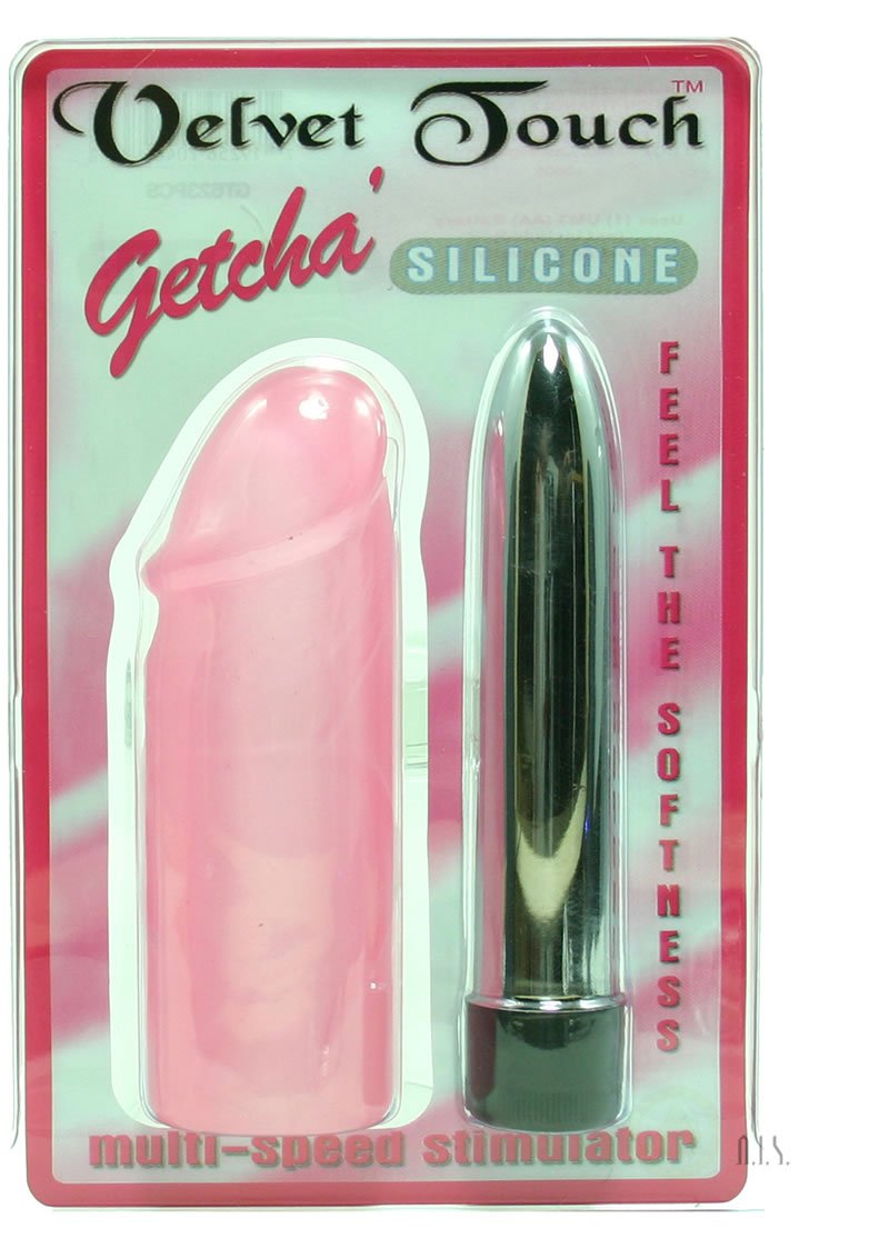 Golden Triangle Velvet Touch 5-Inch Getcha Silicone Vibrator, Pink