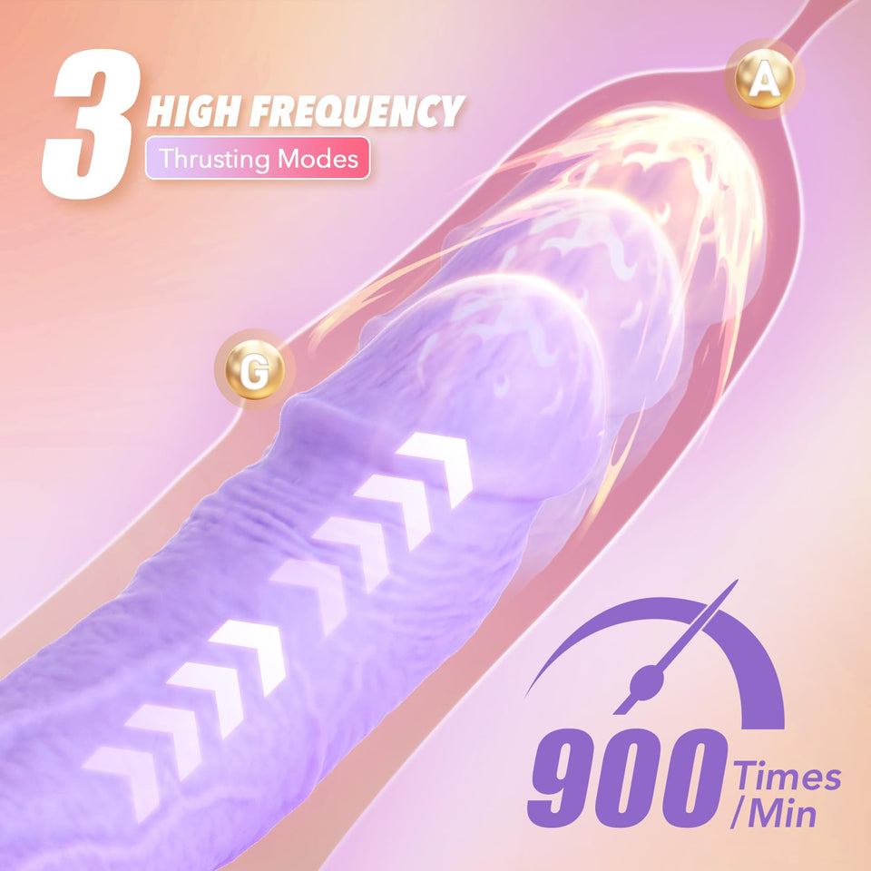 Thrusting Realistic G spot Dildo - UTIMI 9 Inch Vibrator Women Sex Toy with 10 Vibrations and 3 Thrusting Modes, Adult Toy Dildo