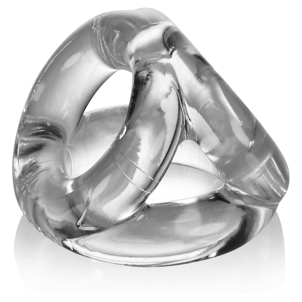 Oxballs - Tri-Sport, Silicone Cock Ring and Ball Sling in One, Metal Cock & Ball Ring, Couples Adult Toys, Mens Pleasure Toys, 3