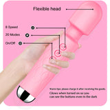 SANJIANKE Vibrator Wand, Female Adult Sex Toys, Wand Massager, Clit Stimulator Sex Toy,Vibrator Dildo, with 8 Speeds of Pleasure