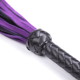 Premium Purple Leather Flogger for Couples - Deluxe BDSM Whip for Sensual Play, Erotic Exploration & Fetish Adventures - Adjusta