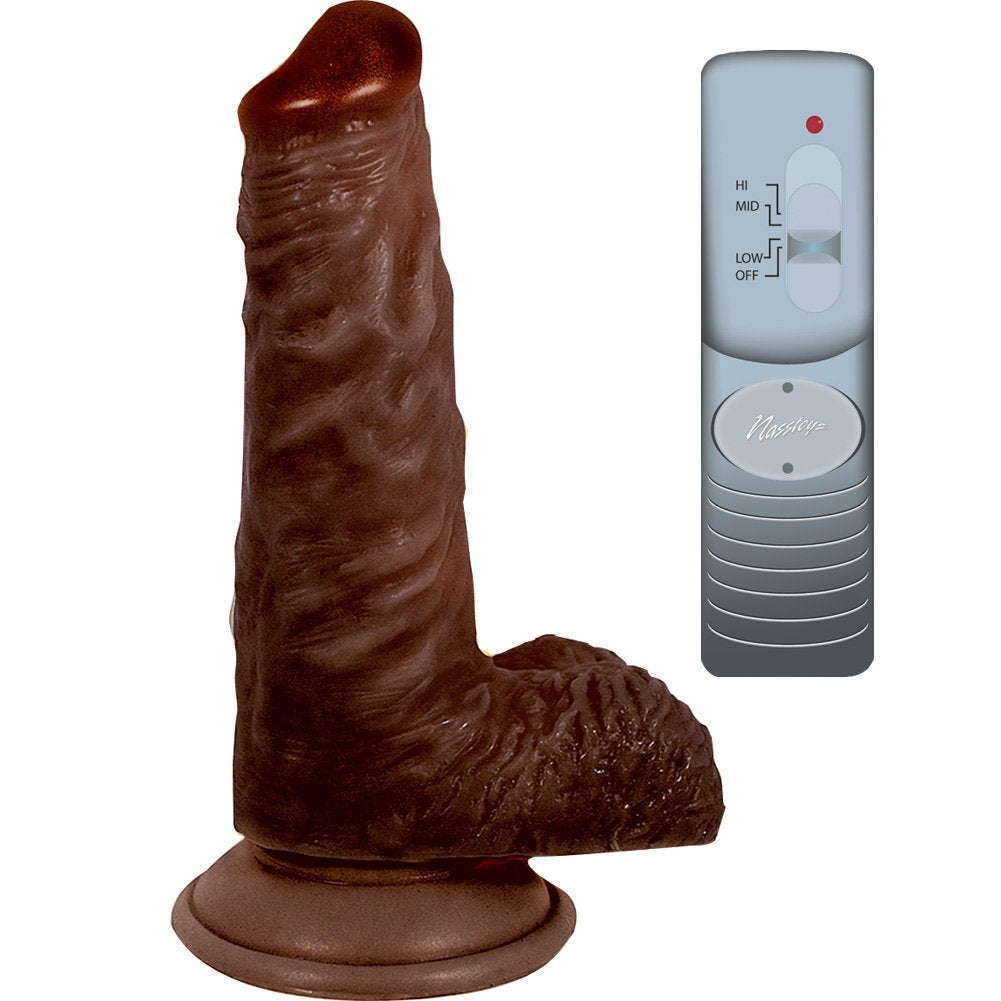 Nasstoys Lifelikes Black Vibrating Duke Vibrator, Brown, 7 Inch