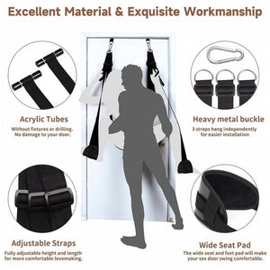 Door Sex Swing Sex Toys with Seat Supports up to 300lbs, BDSM Adjustable Sex Straps for Adult Sex Toys, Adults Bondage Sex Restr