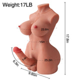 Shemale Sex Doll Torso Sex Toys with Reslistic Dildo Soft Breast Transsexual Adult Toys Male Masturbators Unisex Anal Sex Stroke