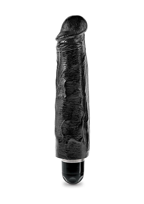 (D) King Cock 7 Vibrating Sti Black ''