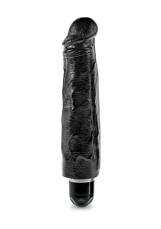 (D) King Cock 7 Vibrating Sti Black ''