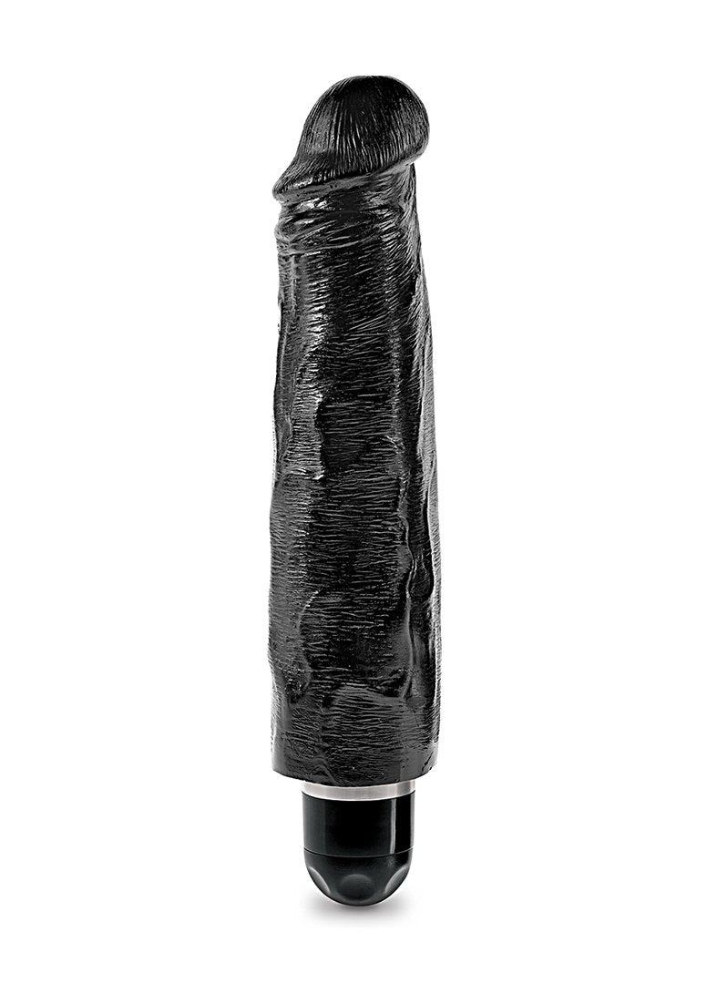 (D) King Cock 7 Vibrating Sti Black ''