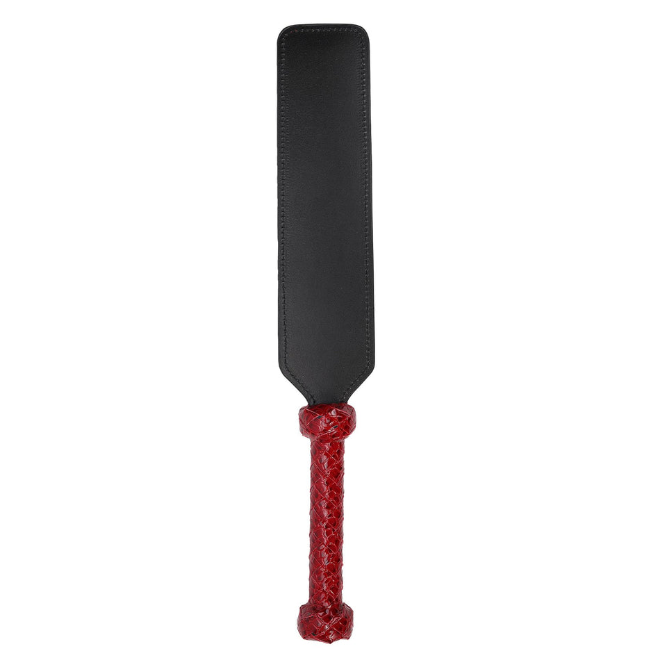 alisikee Faux Snake Leather Spanking Paddle for Adult Sex Toys, 16.3in Faux Leather Bondage Sexual Paddles BDSM Set, Red