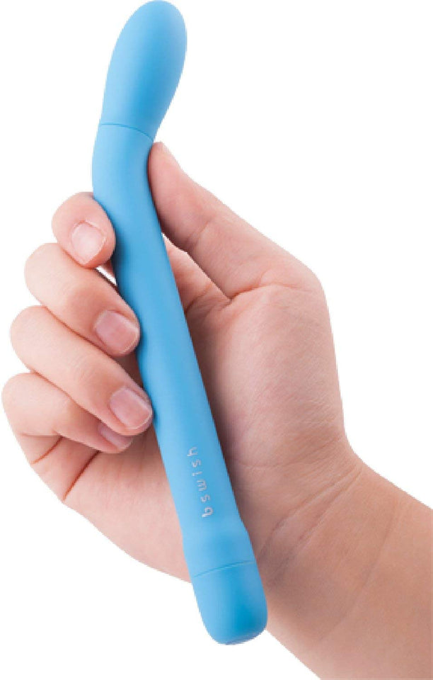 B Swish Bgee Curved Vibrator, Aqua, 7''