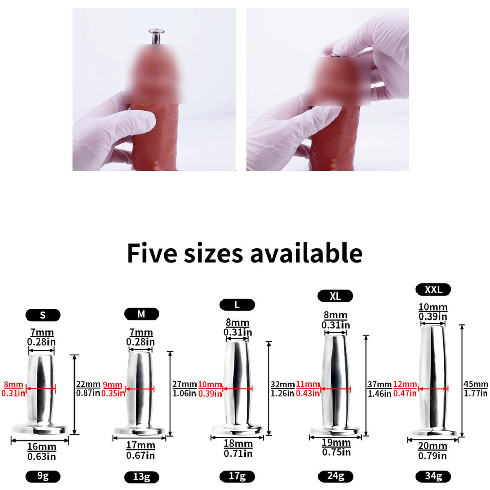 Men's Metal Urethral Plug Penis Massager Hollow Urination Urethral Sound Urethral Plug Stainless Steel Urethral Catheter Sex Toy