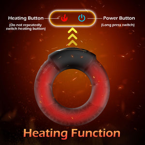Luxonia Vibrating Cock Ring, 9 Vibrations with Heating Penis Ring Vibrator Sex Toys for Men, Adult Toys Vibrating Penis Ring Mal