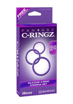 Pipedream Fantasy Cringz Silicone 3 Piece Stamina Set  Purple  1 Pound