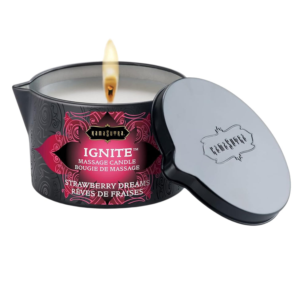 Ignite Strawberry Dreams Massage Candle - 6 Oz.