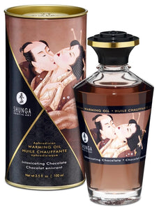 Shunga Warming Massage Oil, Chocolate, 3.5 Fluid Ounce