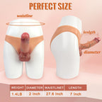 Strap-On Dildo Silicone Wearable Dildos Panties, Transgender Clothing Adult Toys with 7 Inch Realistic Hollow Penis, Ultra Elast
