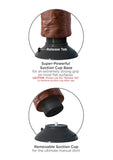 King Cock 8 In Cock Brown Vibrating