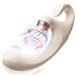 Bendable Clit Sucker Vibrator with Tongue Licking Stimulation, Rabbit Sucking Vibrators with 8 Vibrating & 3 Sucking Modes, Colo