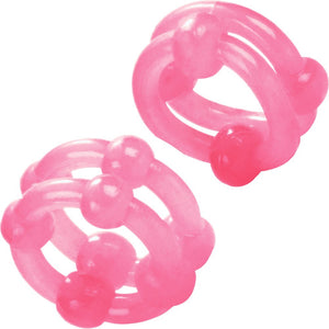 Island Rings Double Stackers- Pink