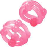 Island Rings Double Stackers- Pink