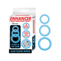 Enhancer Blue Glow Rings Set of 3