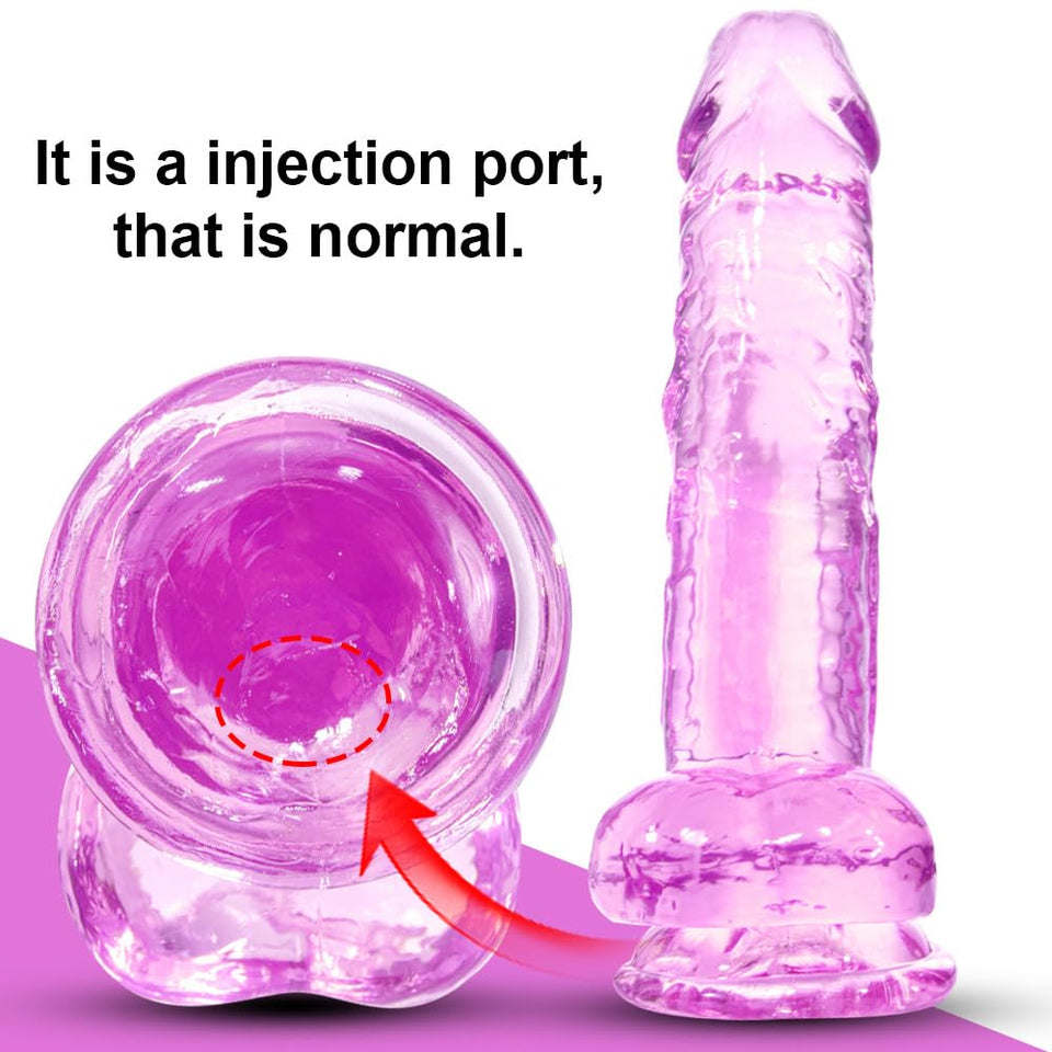 Pink Suction Cup Dildo - 8.2 inch Realistic Dildo, Big Adult Sex Toy with Suction Cup, Suitable for Women/Men/Gay, with Curved S