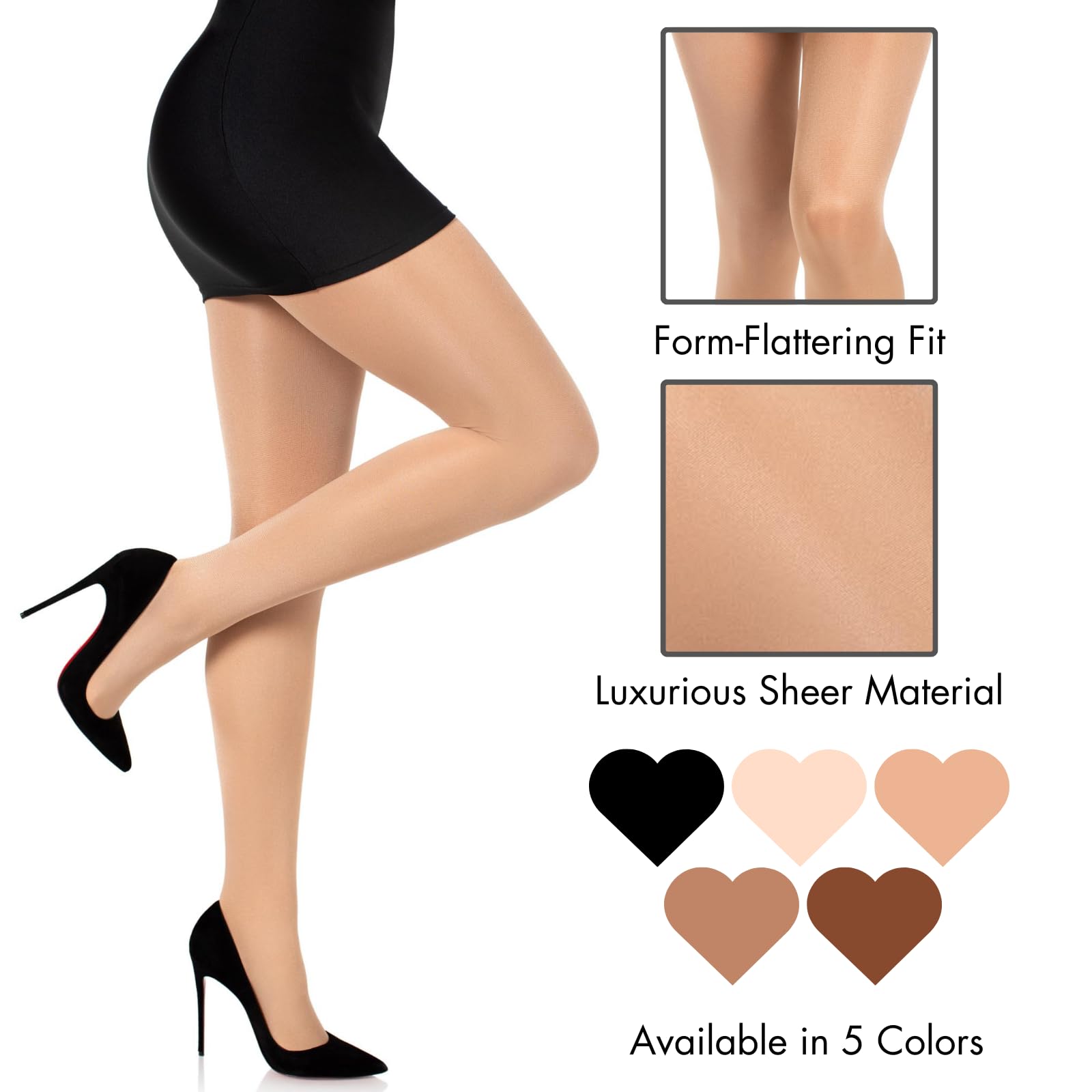 Leg Avenue Opaque Pantyhose Nude