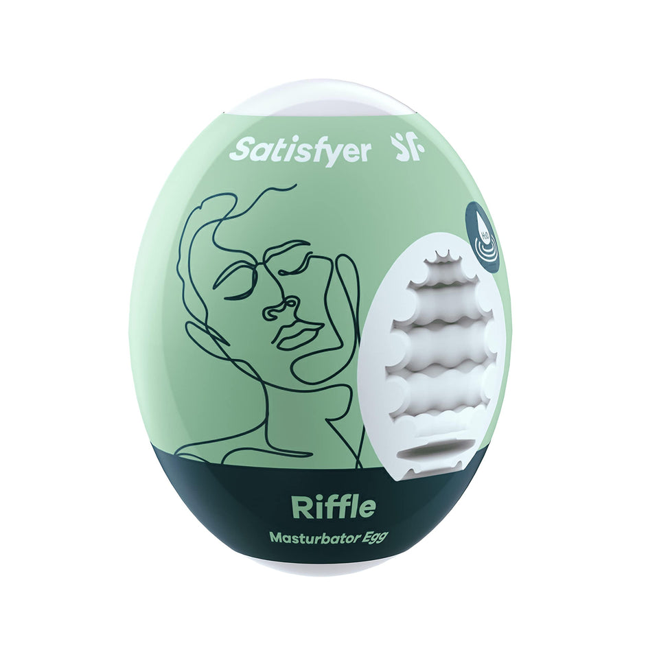 Satisfyer Riffle Masturbator Egg Light Green (Net)