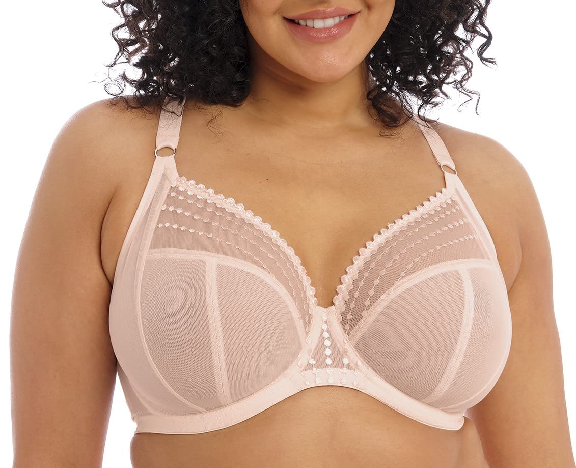 Elomi Matilda Banded Plunge Underwire Bra (8900),38G,Pearl Blush