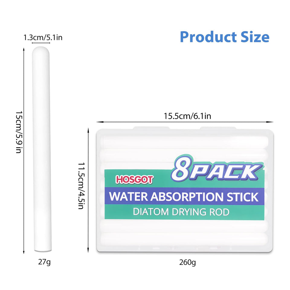 8 Packs Diatom Drying Rod Stick for Toys,Diatomite Drying Sticks for Sex Doll Cleaning,Reusable Water Absorption Stick Keep Dry