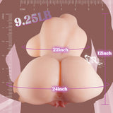 9LB Vibrating Sex Doll Male Masturbators with Plump Boobs, Realistic Male Masturbator Doll with Unique Butterfly-Shaped Labia, A