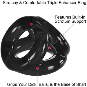 Oxballs Tri-Sport, Cocksling, Black