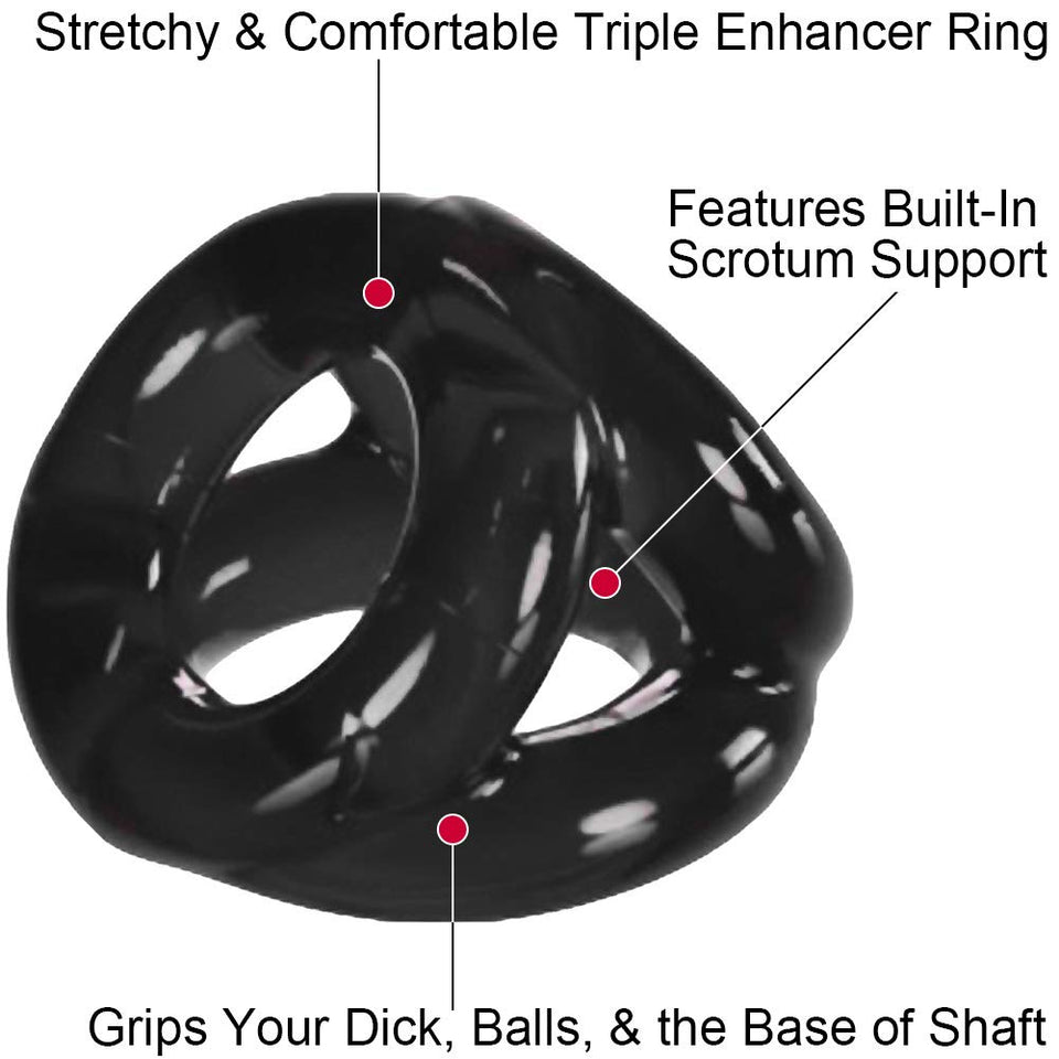 Oxballs Tri-Sport, Cocksling, Black