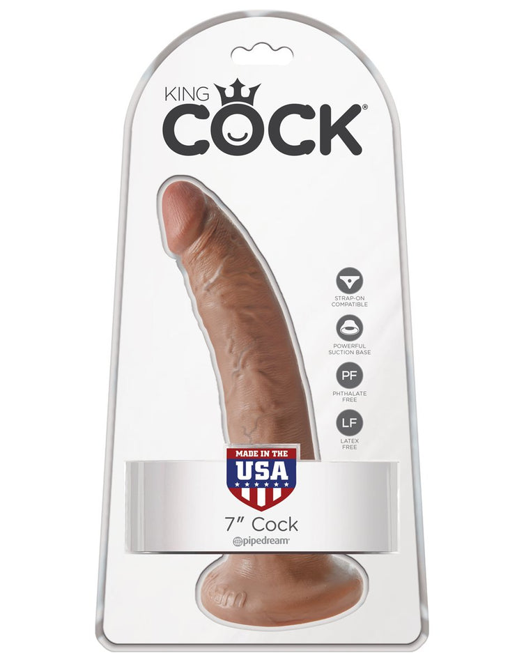 King Cock 7In Cock - Tan