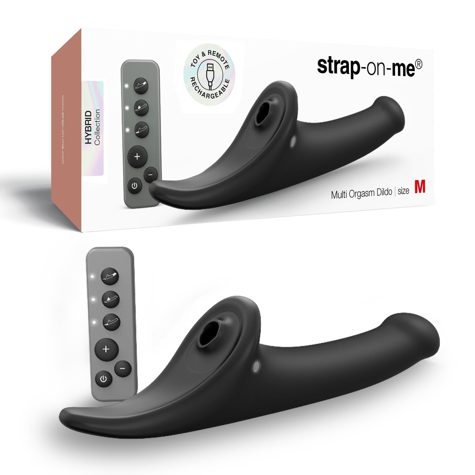 Strap-On-Me Multi Orgasm Dildo Medium Bk