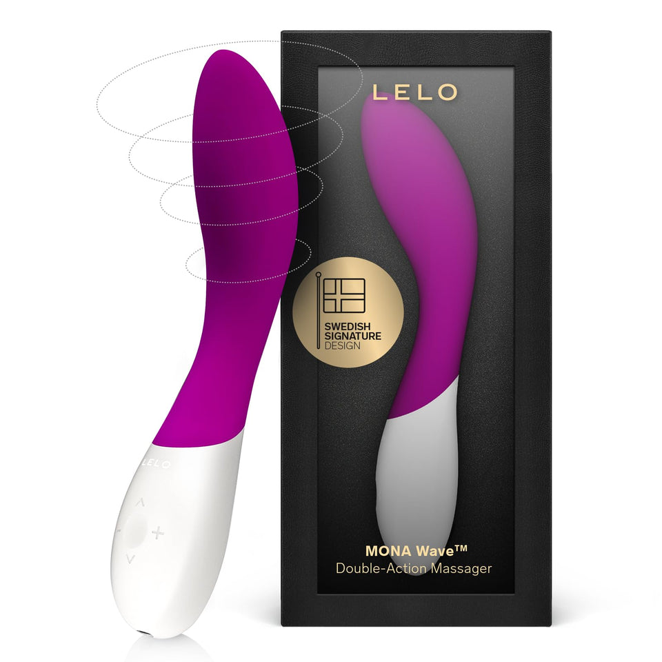Lelo Mona Wave Personal Massager Vibrator For Women, G Spot Vibrator With Wavemotion Technology Silent Vibrator Sex Toy With 12 Vibration Patterns, Deep Rose