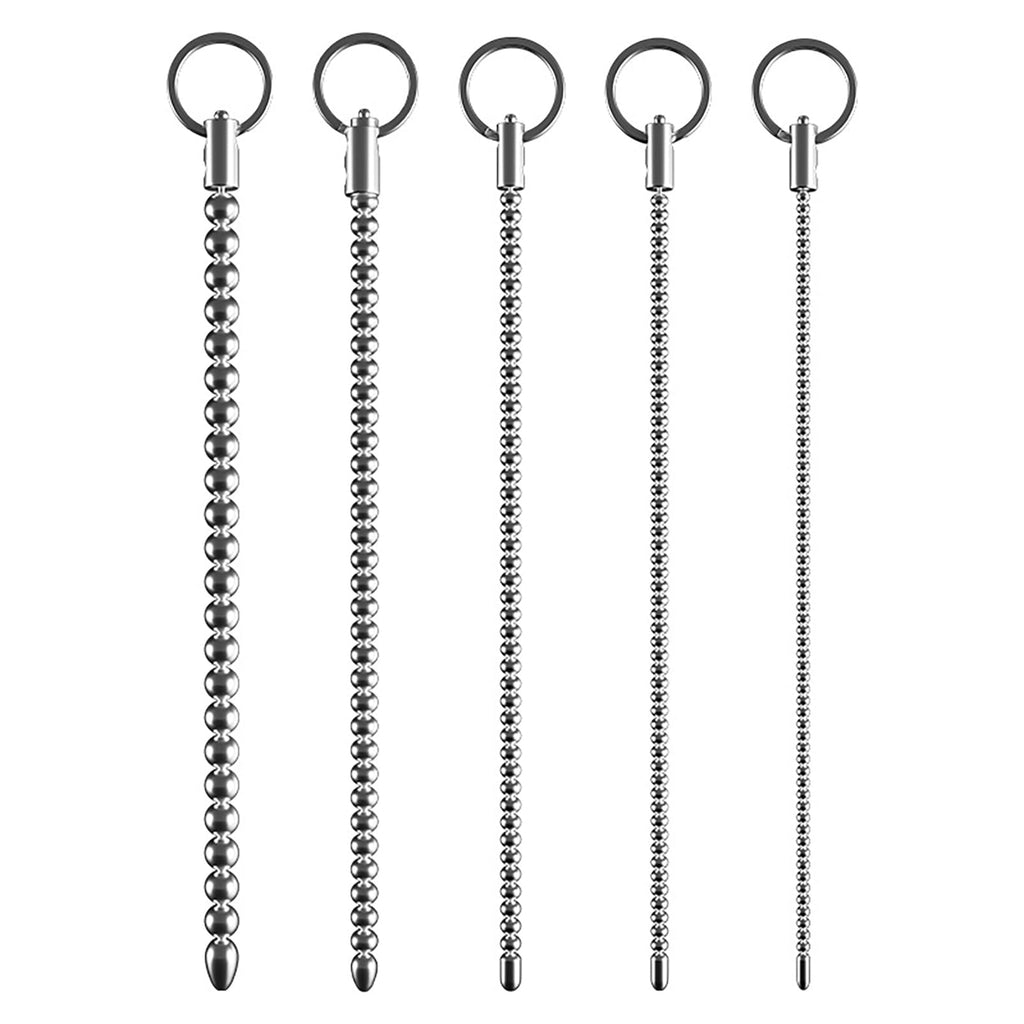 Crysore Urethra Stretcher Pull Bead with Handle Penis Plug Metal in Several Sizes Adult Sex Toys - Catheters & Sounds for Men Pr