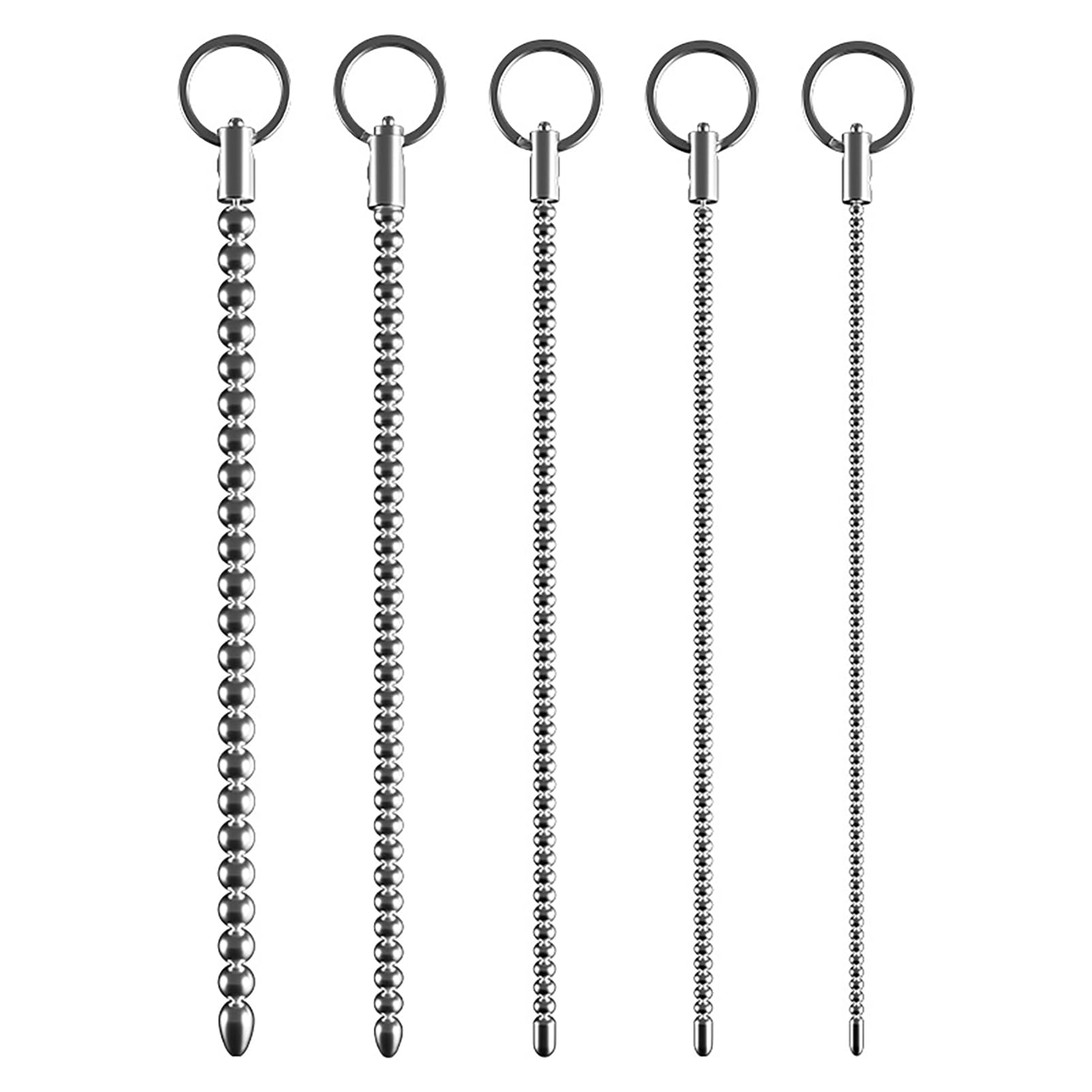 Crysore Urethra Stretcher Pull Bead with Handle Penis Plug Metal in Several Sizes Adult Sex Toys - Catheters & Sounds for Men Pr