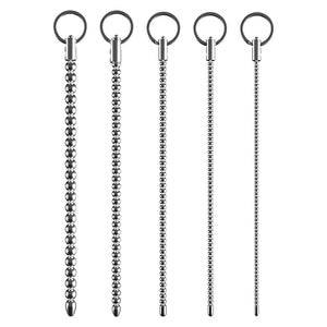 Crysore Urethra Stretcher Pull Bead with Handle Penis Plug Metal in Several Sizes Adult Sex Toys - Catheters & Sounds for Men Pr