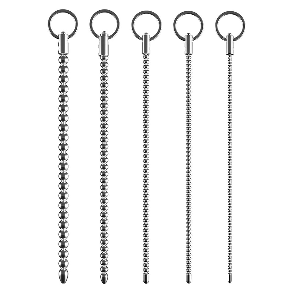 Crysore Urethra Stretcher Pull Bead with Handle Penis Plug Metal in Several Sizes Adult Sex Toys - Catheters & Sounds for Men Pr
