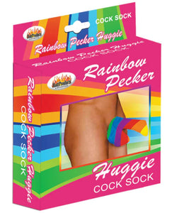 Hott Products Pecker Huggie Cock Sock, Rainbow, 2 Ounce