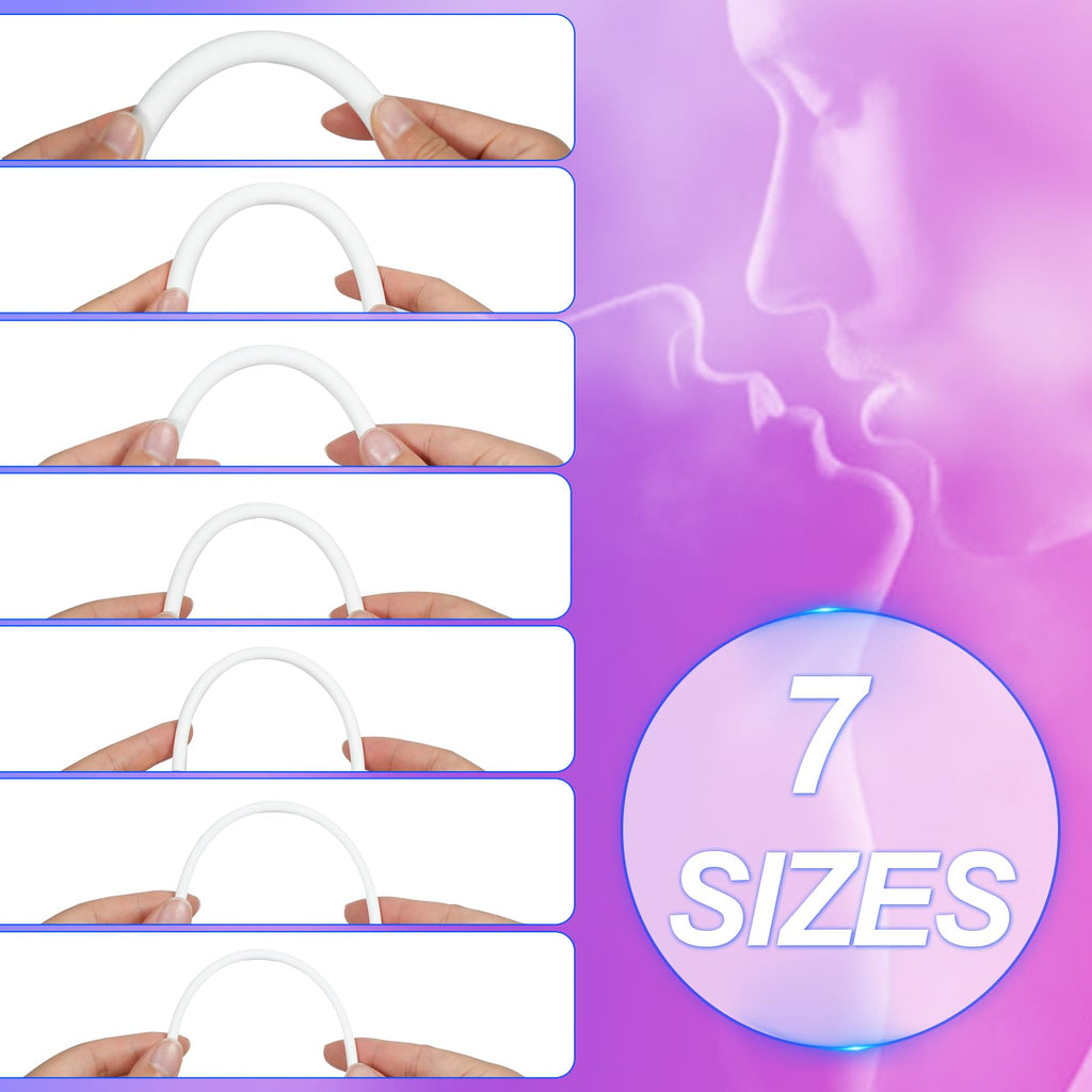 Kutocesy Urethral Sounds Silicone Plug 7 PCS Set,Urinary Dilator Urethra Masturbation Rod White Penis Plug Fetish Sex Toy for Me