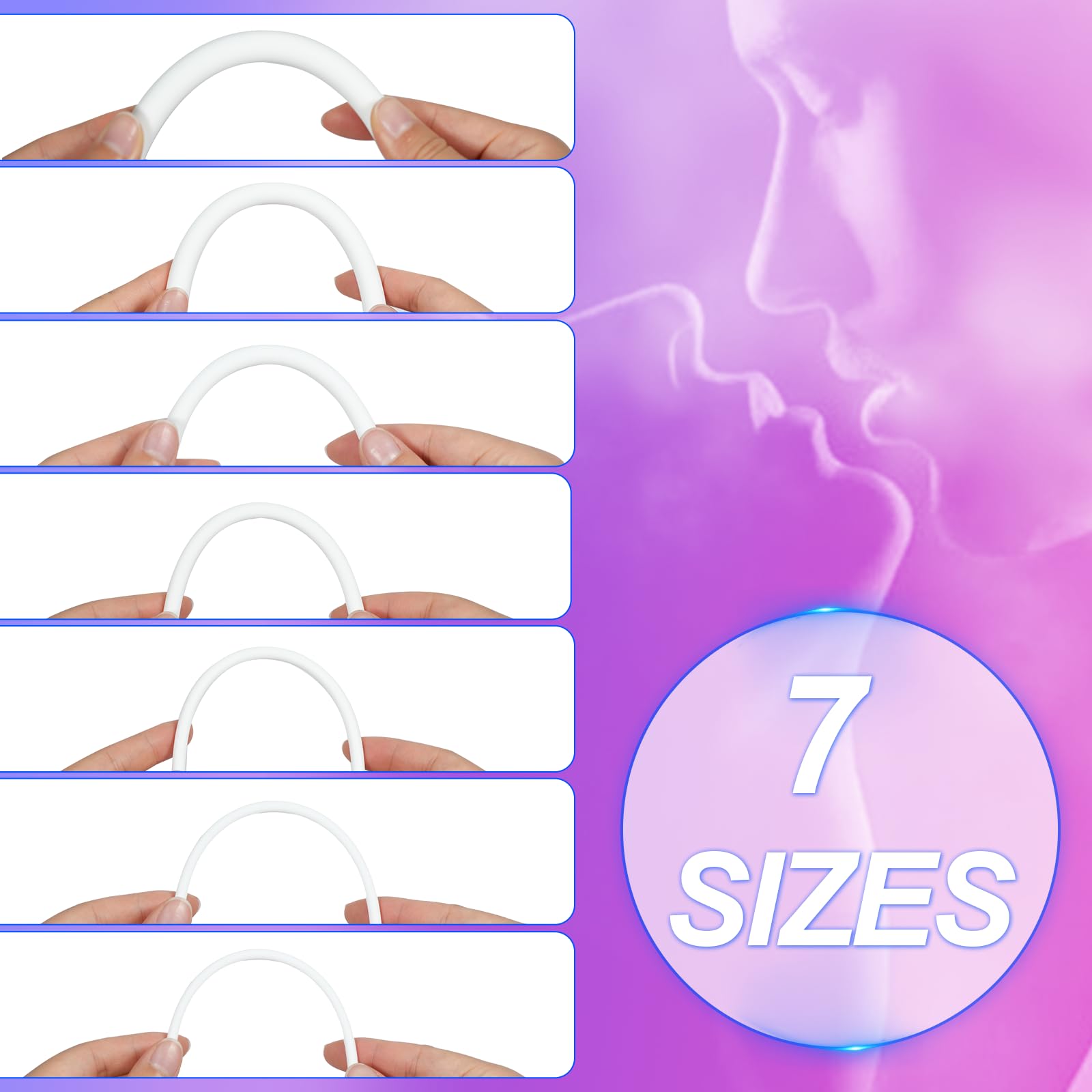 Kutocesy Urethral Sounds Silicone Plug 7 PCS Set,Urinary Dilator Urethra Masturbation Rod White Penis Plug Fetish Sex Toy for Me