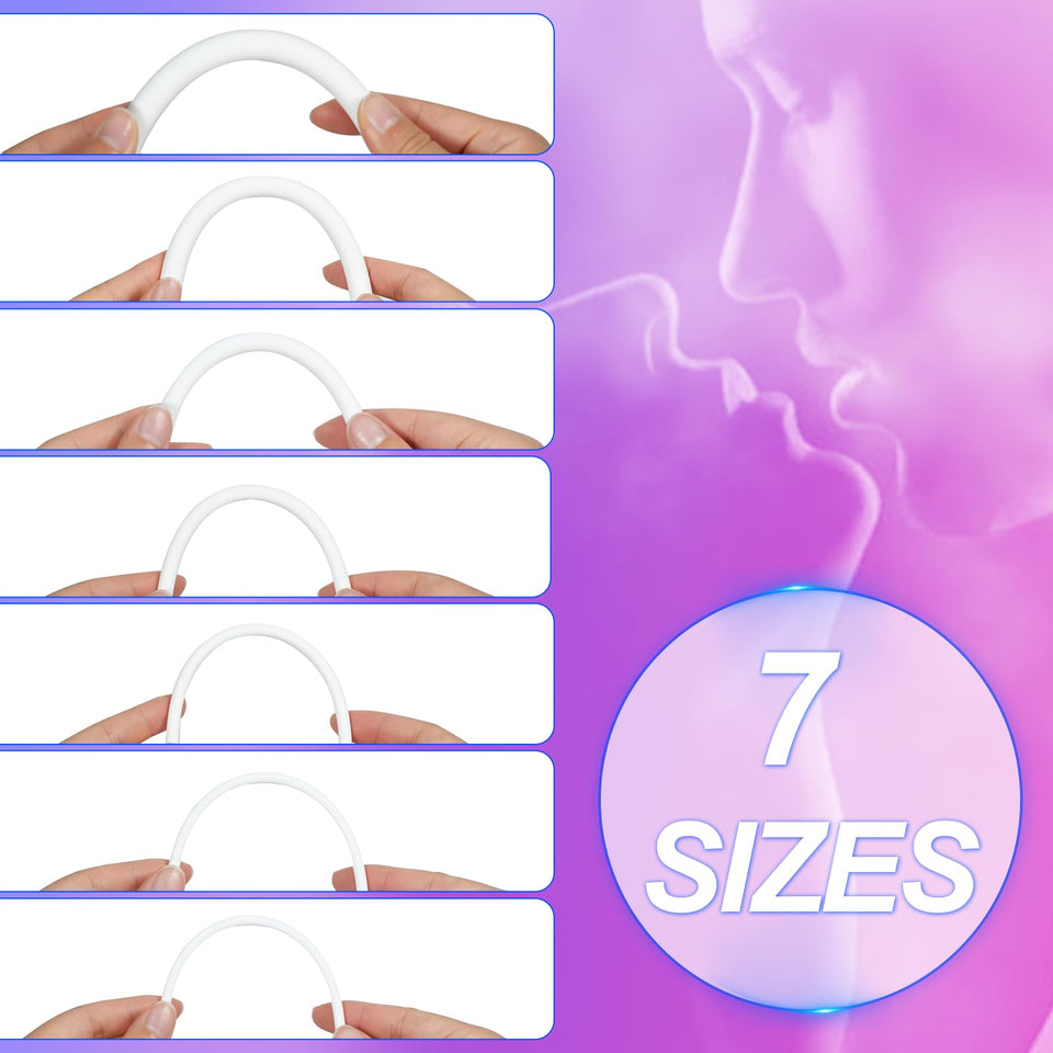Kutocesy Urethral Sounds Silicone Plug 7 PCS Set,Urinary Dilator Urethra Masturbation Rod White Penis Plug Fetish Sex Toy for Me