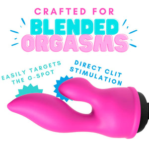Wand Essentials Euphoria G-Spot And Clit Stimulating Silicone Wand Massager Attachment, Pink (Ad444)