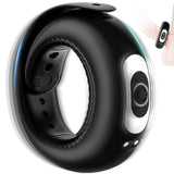 Vibrating Penis Ring with Adjustable Buckle, 10 Vibration Modes, Adorime Rechargable Penis Vibrator Stretchy Silicone Cock Ring