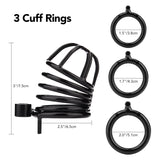 Male Cock Cage Chastity Device - UTIMI Iron Chastity Cock Cage Device with 3 Active Sizes Rings Adult Sex Toy for Men Penis Exer